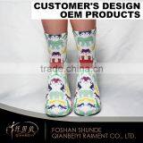Fashion Colorful Custom Sublimation Printed Young Girl Used Socks