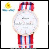 WJ-3395-2 Nylon Strap Rose Gold Case Geneva Watch Logo thumbnail-3
