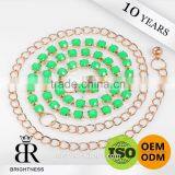 Delicate Green Diamand Metal Link Ornament Chain Brightness F1-80024 thumbnail-1