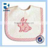 Custom Soft Flannel Baby Bibs With Embroidery Logo