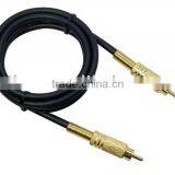 High Quality RCA Phono Cable Metal RCA Plug to RCA Plug