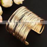 Punk Women Ladies Gold Silver Hollow Open Wide Bangle Cuff Jewellery Bracelet thumbnail-4