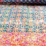 RTHKG-1 Beautiful Traditional Handmade Cotton Fabric Patchwork Kantha Gudri Throw Bedspread Indian Textile Wholesaler Jaipur thumbnail-5