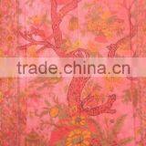 RT-603 Tree Of Life Designer Tapestry Wall Hanging Sanganeri Screen Printed Bedspread, Bed Cover Jaipur Manufacturer thumbnail-3