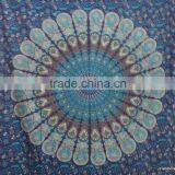 RT-611 Beautiful Tradition Sanganeri Mandala Hand Block Cotton Fabric Printed Tapestry Bedspread / Bed Cover thumbnail-2