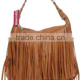 Chinese factory wholesale PU tassel fringe bag retro shoulder bag