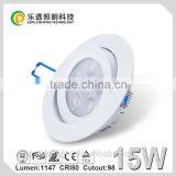 High Quality Aluminum Led Downlight Dimmable 8w 15w Semi Downlight CRI 95 thumbnail-4