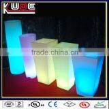 Wireless control Colorful LED light plastic flower pot/led planter for sale