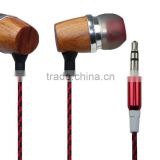hot selling stereo cheap wood earphone from Shenzhen headphone factory