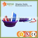 Small Round Floding Plastic Fruit Basket Convenient Water Basin thumbnail-1