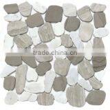 Natural Stone Mosaic Design, Pebble Mosaic Tiles, Modern House Mosaics (PMSG214)