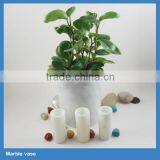 indoor/outdoor cheap handmade white marble plant/flower vases