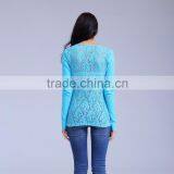 Women's Knitted Waffle T-shirt With Embroidery and Crystal thumbnail-6