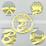 Women Long Design Cotton Floral Kaftan Abaya With Metal Gold 3d Logo thumbnail-2