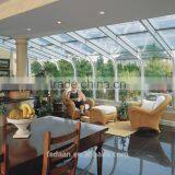 Curved Glass Roof Sunroom or Patio Room with Aluminum Frame