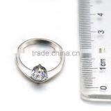 Unique Design Luxury Zircon Wedding Band Finger Rings Women Stainless Steel Engagement Ring thumbnail-3