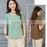 Loose Pure Color Coat Joker T-shirt thumbnail-1