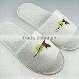 Good Quality Embroidered Open Terry Towel Hotel disposable Slipper