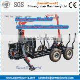 ATV ZM 1002 Timber Trailer With Crane in China Sell Worldwide With CE