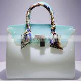 Silicone PVC Jelly Bag With Scarf (BSHT002)