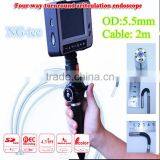 360 Degree Rotation Flexible Industrial Inspection Endoscope With 5.5mm LED Camera thumbnail-1
