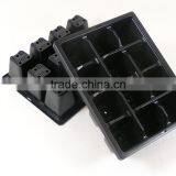 8 Cell Small Black Plastic Seed Tray Insert Trays, Stock MOQ 10000pcs thumbnail-4