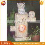 Small Natural Column Creative Carving Stone Lantern thumbnail-1