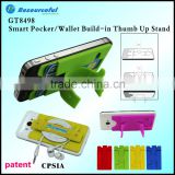 Multi-function mobile phone card pocket with stand holder