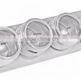 4 Pcs Stainless Steel Salt and Pepper Cruet Condiment Holder Magnetic Spice Set thumbnail-2