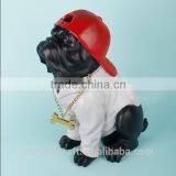 Fashion Hip-hop Style Resin Black Engligh Bulldogs Statue for Sale thumbnail-2