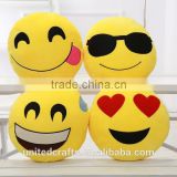 Hot emoticon expression yellow round pillow cushions plush doll decoration NEW