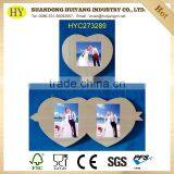 Wholesale Unfinished Wooden Heart Shape Wedding Photo Frame thumbnail-1