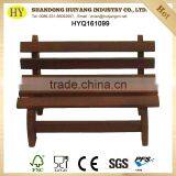 FSC Custom Unfinished Mini Wooden Garden Bench Toy Decor thumbnail-2