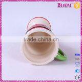 Wine Glass Shape Ceramic Custom Coffee Cup With Handle thumbnail-5