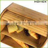 Bamboo Storage Box for Food/ Bread Box Homex-BSCI thumbnail-1
