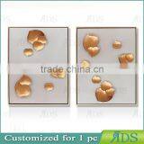 Framed Handmade Ardently Golden Heart Living Room Art thumbnail-1