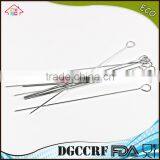 NBRSC 12pcs New Non-stick Stainless Steel Barbecue Needles BBQ Shish Skewers Ring-Tip Handle thumbnail-2