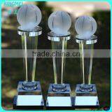 Fashion Transparent Crystal Glass Award Golf Ball Cup With Ball Top thumbnail-2