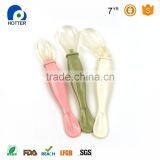 Hot Sell Baby Products Various Color Lovely Design Flexible Silicone Baby Training Spoon thumbnail-1