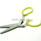 61046 New Design And High Quality Snipping Shearing Plastic Household Kitchen Stainless Steel 5 Blades Herb Scissors thumbnail-2