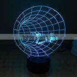 2016 Creative Colorful Touch Panel Round Base Colorful USB 3D Acrylic Lamp Led Night Light for Christmas thumbnail-2