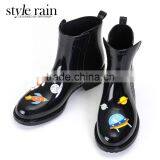 Hotsale Special Design Print Ankle High PVC Rain Boot thumbnail-5