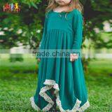 2017 Baby Girl Party Children Frocks Designs Fringe Flare Long Frocks Designs thumbnail-1