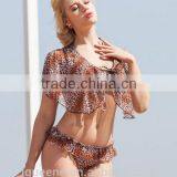 2015 Hot Sex Three Piece High Quality Leopard Print Sexy Swimsuit, Bikini,beachwear thumbnail-2
