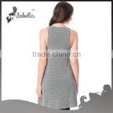 Grey Comfortable Sexy Maternity Long Dress thumbnail-2
