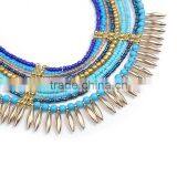 2016 Big Brand Women Multilayer Chain Necklace Jewelry ,blue Color Chain Necklace thumbnail-2