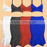 In Stock 2 Pieces Set 2015 New Fashion Bodycon HL Bandage Dress With Sexy Cut Out Crop Top thumbnail-1