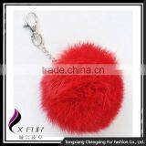 CX-R-36 Cute High Quality Genuine Rabbit Fur Ball Key Chain Keychain thumbnail-5