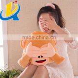 2016 Best Selling High Quality Plush Monkey Emoji Pillow thumbnail-3