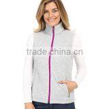 Women Sportwear Comfortable Spring Vest Sleeveless Fleece Sweatshirt With Full Zip thumbnail-3